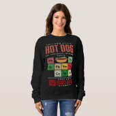 Chicago Style Hot Dog Periodic Dinner Table of Ele Sweatshirt (Vorne ganz)