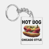 Chicago Style Hot Dog Schlüsselanhänger (Vorderseite links)