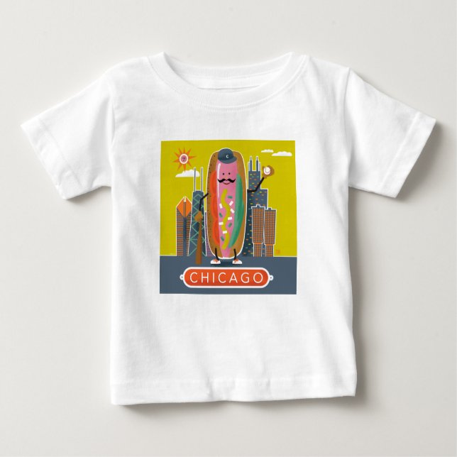 Chicago-Style Hotdog Baby T-shirt (Vorderseite)