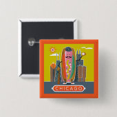 Chicago-Style Hotdog Button (Vorne & Hinten)