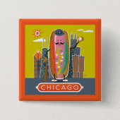 Chicago-Style Hotdog Button (Vorderseite)