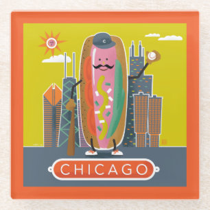 Chicago-Style Hotdog Glasuntersetzer
