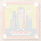 Chicago-Style Hotdog Glasuntersetzer (Rückseite)