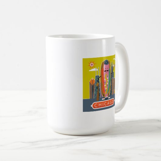 Chicago-Style Hotdog Kaffeetasse (VorderseiteRechts)