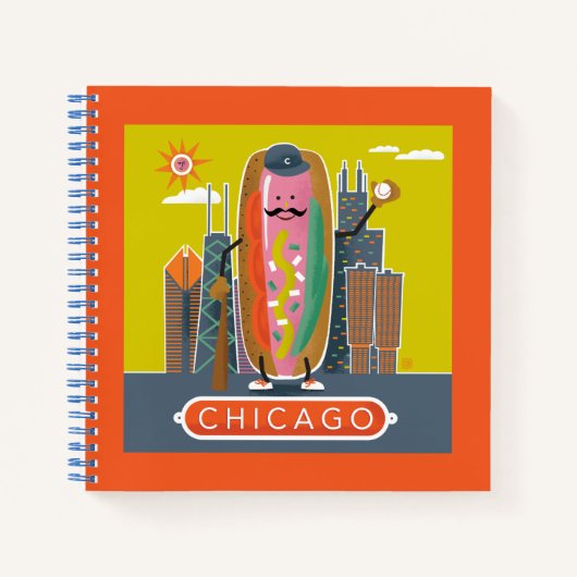 Chicago-Style Hotdog Notizblock (Vorderseite)