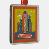 Chicago-Style Hotdog Ornament Aus Metall (Rechts)