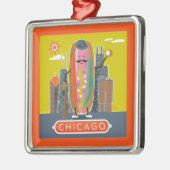 Chicago-Style Hotdog Ornament Aus Metall (Links)