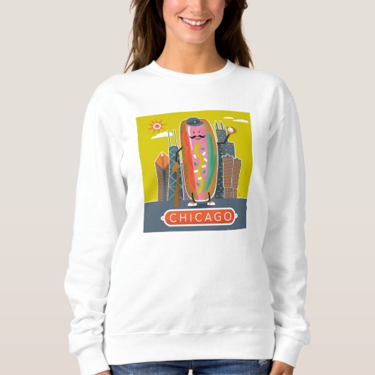 Chicago-Style Hotdog Sweatshirt (Vorderseite)
