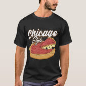 Chicago Style Pizza Deep Dish Pizza Thick Crust Fa T-Shirt (Vorderseite)
