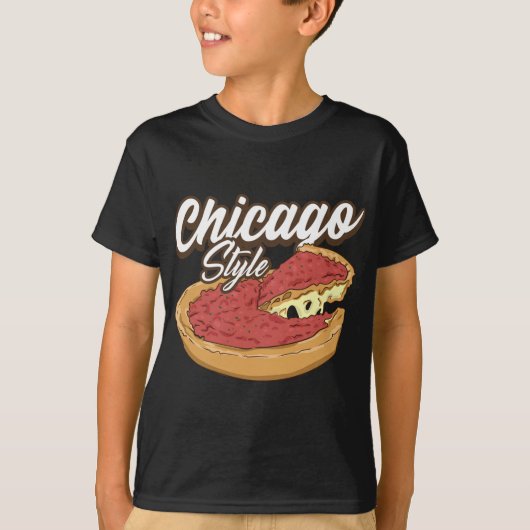 Chicago Style Pizza Deep Dish Pizza Thick Crust Fa T-Shirt (Vorderseite)