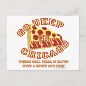 Chicago Style Pizza Postkarte (Vorderseite)