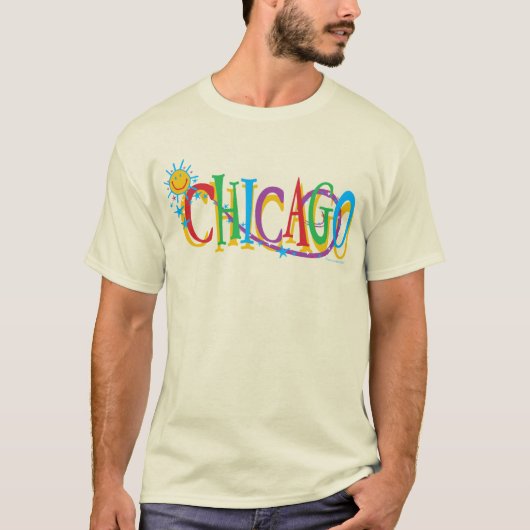 Chicago Sun und Stars dunkel T-Shirt (Vorderseite)