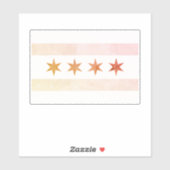 Chicago Sunrise Flag Aufkleber (Blatt)