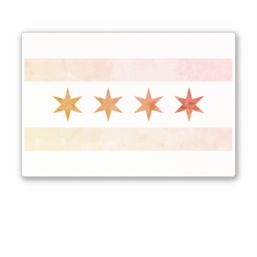 Chicago Sunrise Flag Aufkleber (Vorderseite)