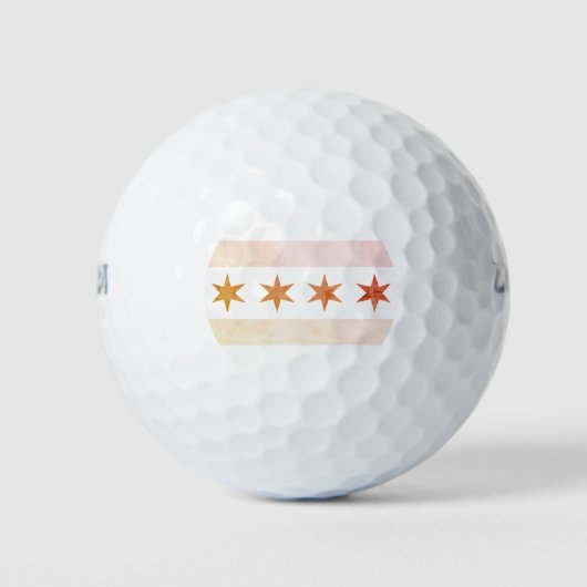 Chicago Sunrise Flag Golfball (Vorderseite)