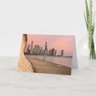 Chicago sunrise over Lake Michigan Karte