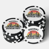 Chicago Sunset Customized Bachelor Party Pokerchips (Stapel)