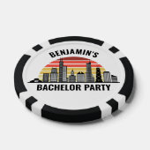 Chicago Sunset Customized Bachelor Party Pokerchips (Einzeln)