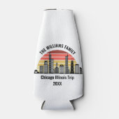 Chicago Sunset Customized Family Trip Flaschenkühler (Vorderseite)