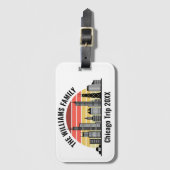 Chicago Sunset Customized Family Trip Gepäckanhänger (Vorderseite Vertikal)