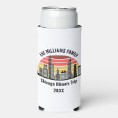 Chicago Sunset Customized Family Trip Selters Dosenkühler (Seltzer Vorderseite)