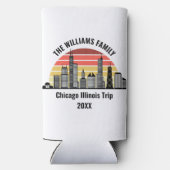 Chicago Sunset Customized Family Trip Selters Dosenkühler (Rückseite)