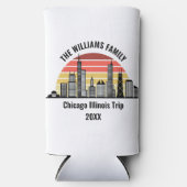 Chicago Sunset Customized Family Trip Selters Dosenkühler (Vorderseite)