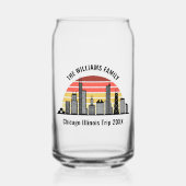 Chicago Sunset Customized Trip Souvenir Dosenglas (Vorderseite)
