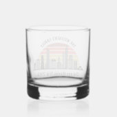 Chicago Sunset Customized Trip Souvenir Whiskyglas (Rückseite)