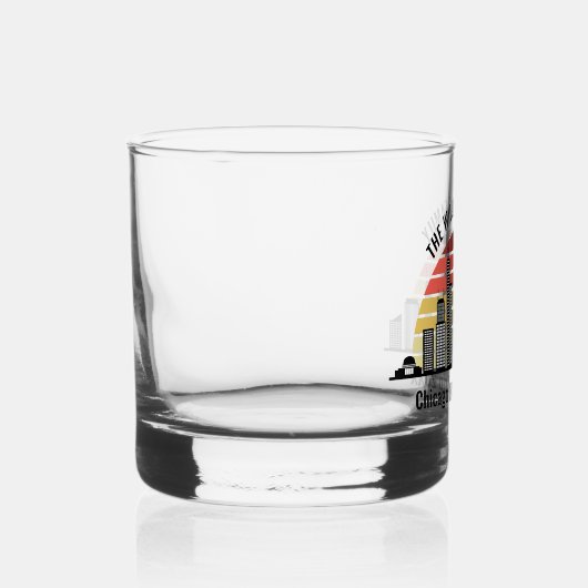 Chicago Sunset Customized Trip Souvenir Whiskyglas (Rechts)