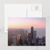 Chicago Sunset Postkarte (Vorne/Hinten)