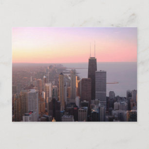 Chicago Sunset Postkarte