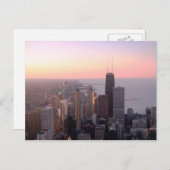 Chicago Sunset Postkarte (Vorne/Hinten)