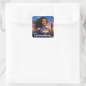 CHICAGO - SUPERHELD QUADRATISCHER AUFKLEBER (Tasche)