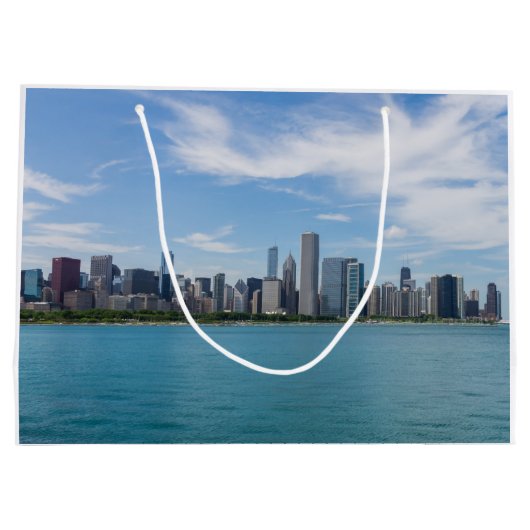 Chicago-TagesStadtbild Große Geschenktüte (Rückseite)