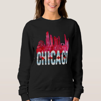 Chicago Tees Skyline-Silhouette Illinois Stadt