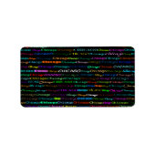 Chicago Text Design I Label Adressaufkleber (Vorne)