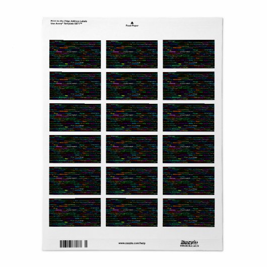 Chicago Text Design I Label Adressaufkleber (Vorne)