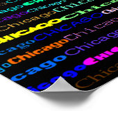 Chicago Text Design I Poster (Ecke)
