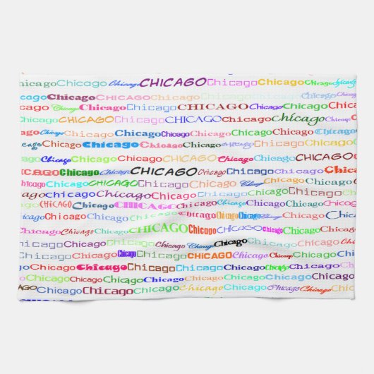 Chicago Text Design II Küchentücher (Horizontal)