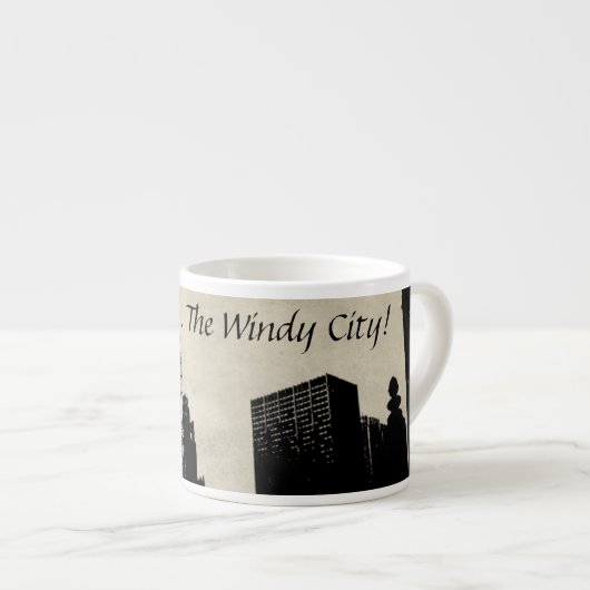 Chicago The Windy City Espresso Tasse (Vorderseite Rechts)