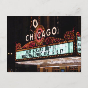 Chicago Theater Marquee Postkarte