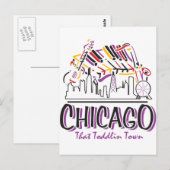 CHICAGO-TODDLIN-STADT POSTKARTE (Vorne/Hinten)
