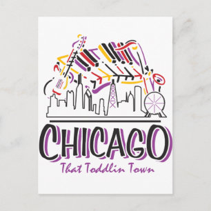 CHICAGO-TODDLIN-STADT POSTKARTE