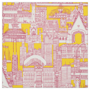 Chicago Toile viva magenta viviviva gelb Stoff