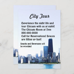 Chicago Tour Flyer Einladung