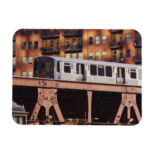 Chicago Train at Riverbend Magnet (Horizontal)
