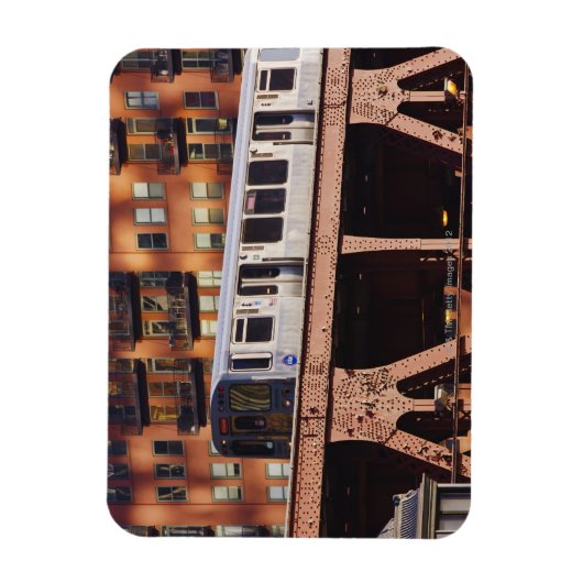 Chicago Train at Riverbend Magnet (Vertikal)