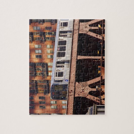 Chicago Train at Riverbend Puzzle (Vertikal)