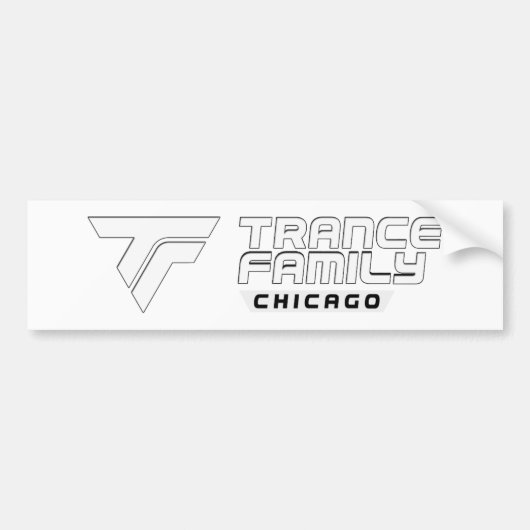 Chicago-Trance-Familien-Autoaufkleberweißlogo Autoaufkleber (Vorne)